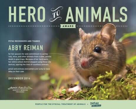 Hero to Animals Award for Abby Reiman