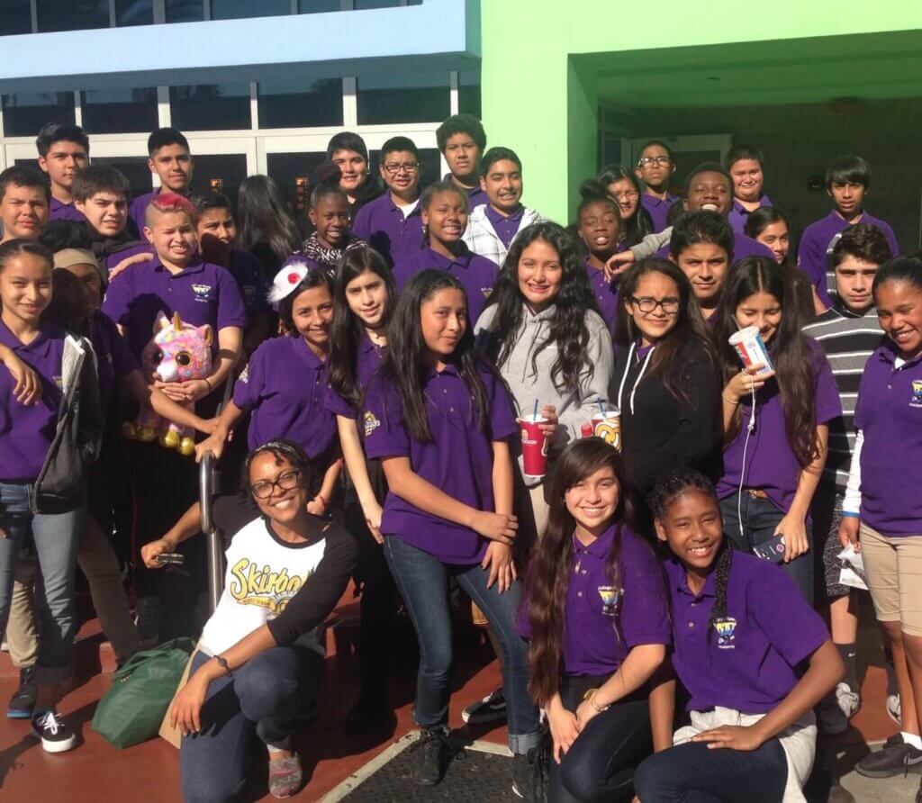 Renisha Jenkins, TeachKind's 2017 Teacher Appreciation Contest Runner-up, with her class