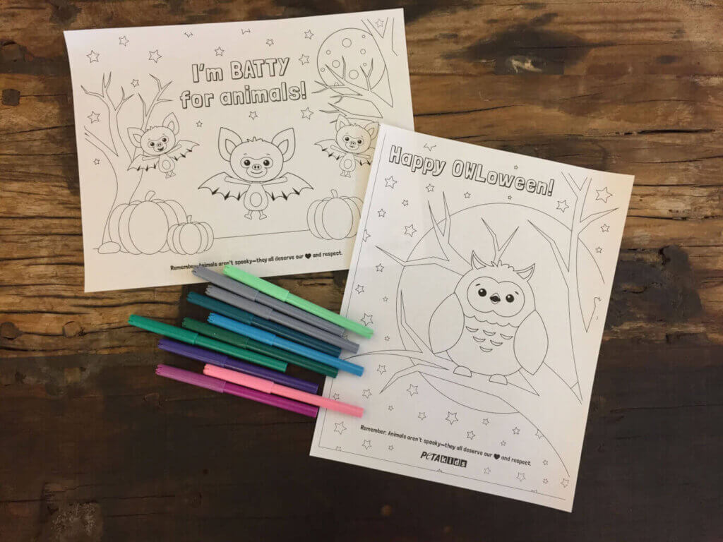 PETA Kids coloring sheets