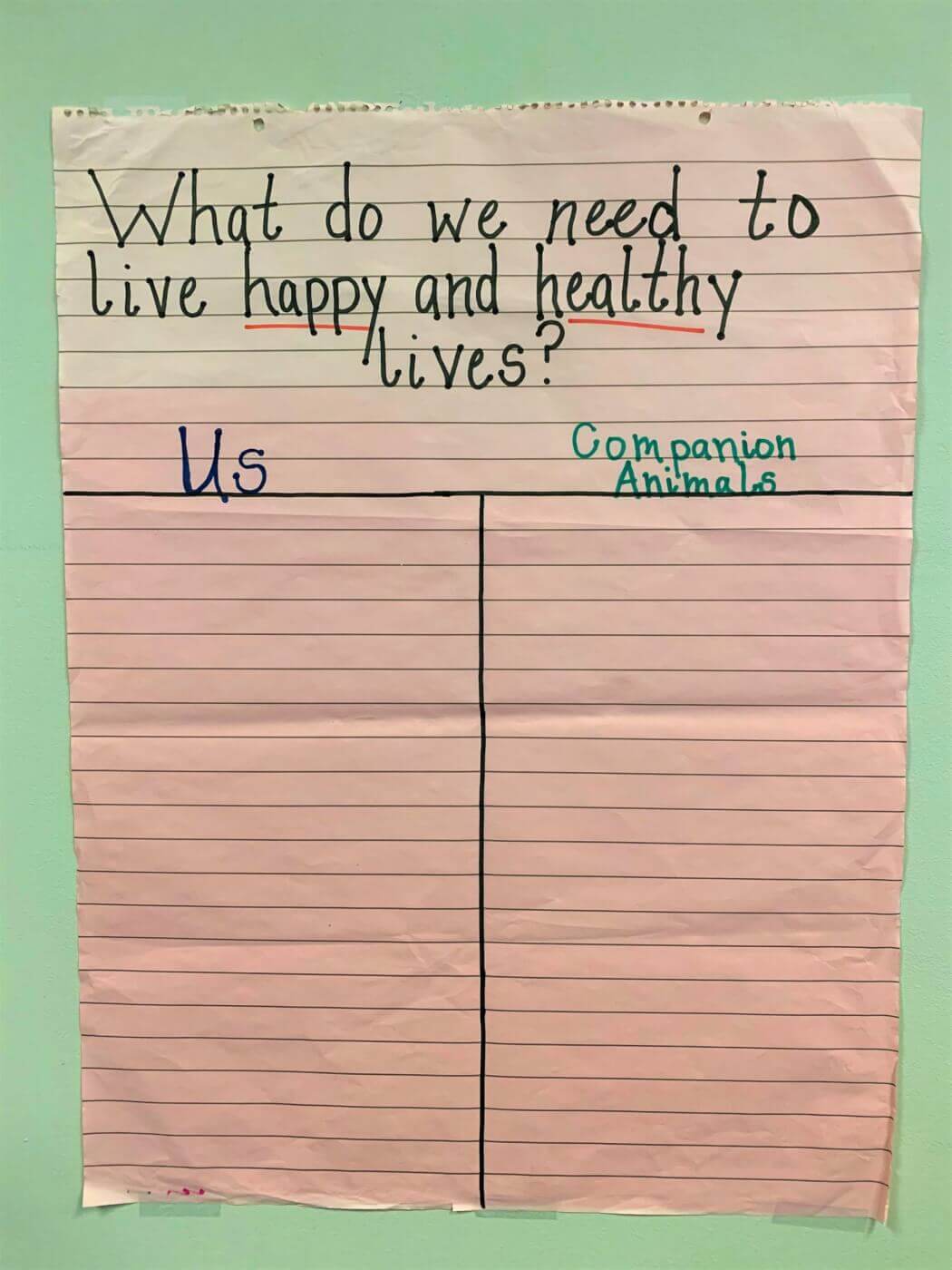 what do we need to live happy and healthy lives? us and companion animals