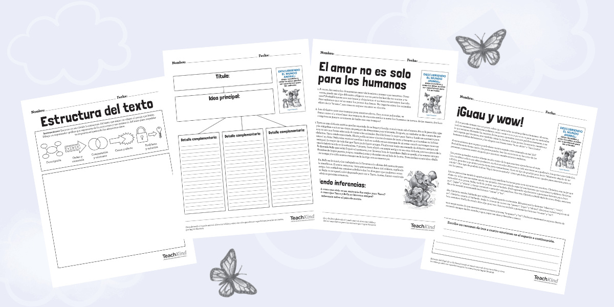 Unlocking the Animal World worksheets in Spanish