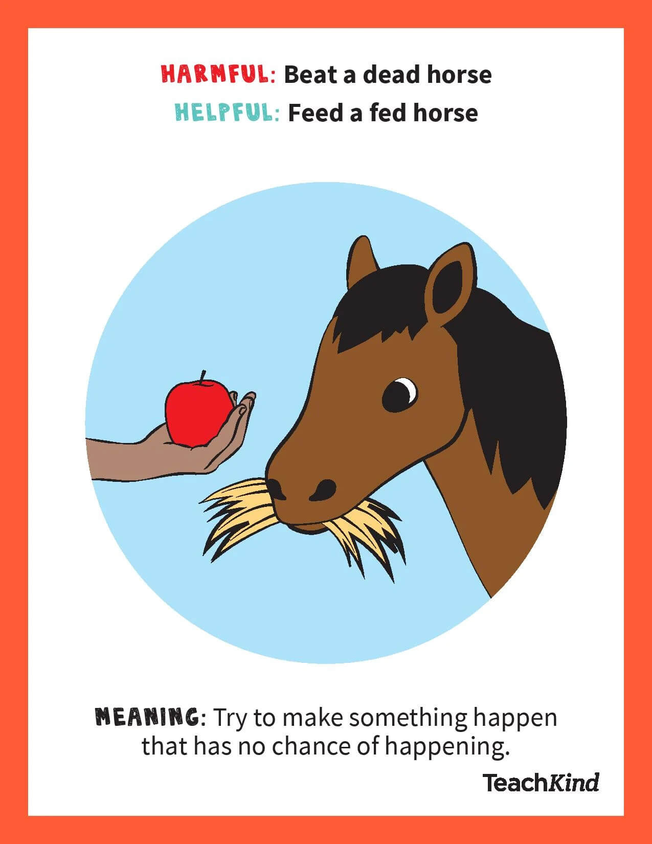 TeachKind idiom poster.