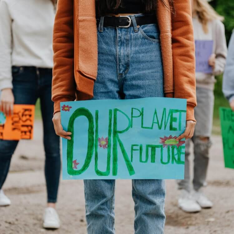 student protest for earth day