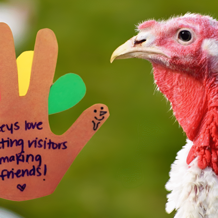 Turkey craft - turkeys love greeting visitors and making friends!