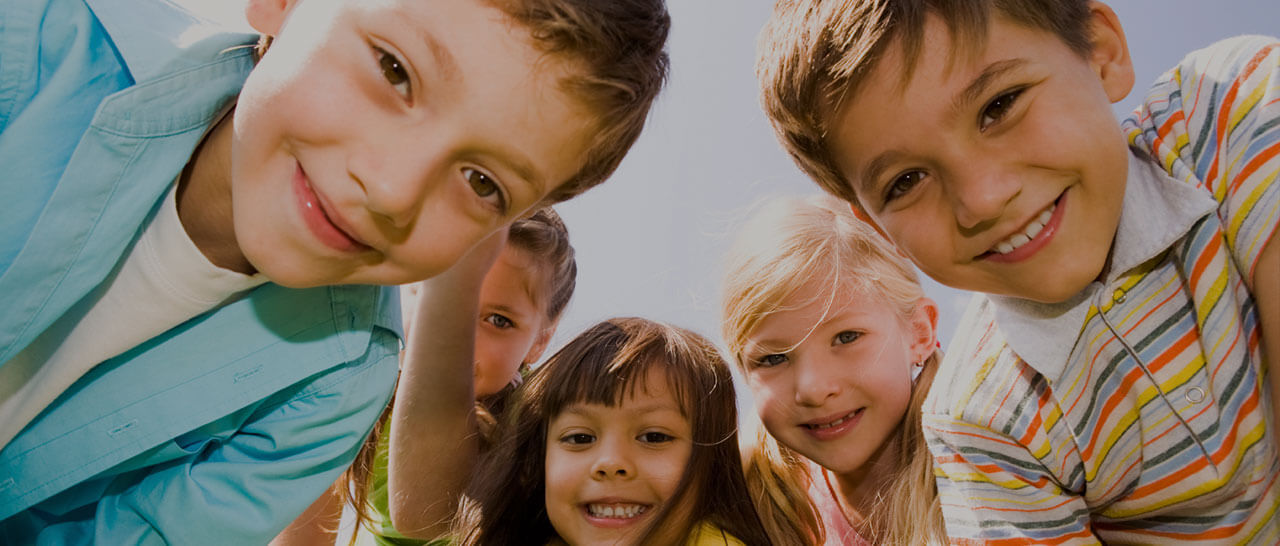 Kids smiling