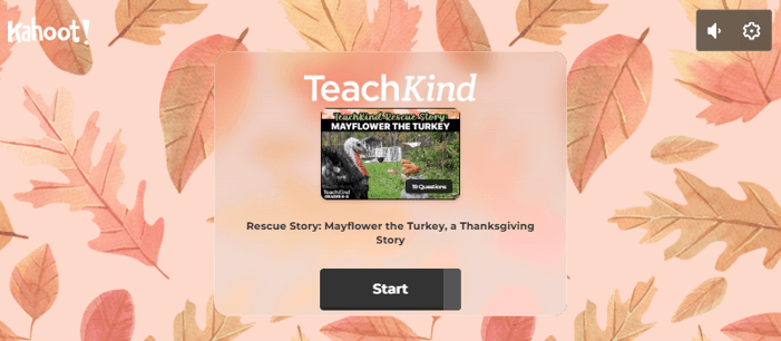 Mayflower Kahoot Start Screen