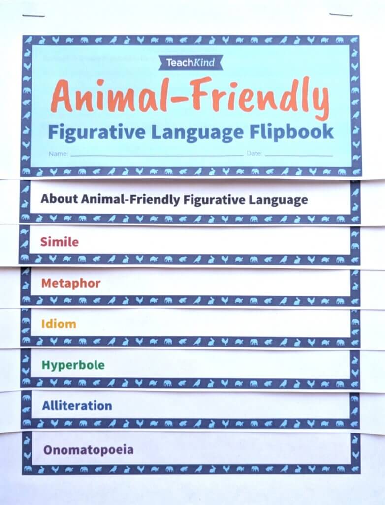Figurative Language Flipbook, assembled