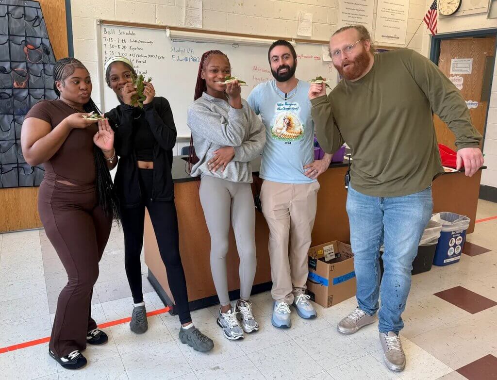 A-list teacher, Mike Tori, with Kind Frog